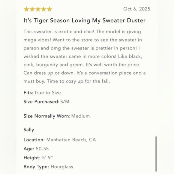 NWT Size XXS/XS - Pilcro Leopard Print Sweater Duster with Pockets (NWT US$ 238) - Picture 16 of 16